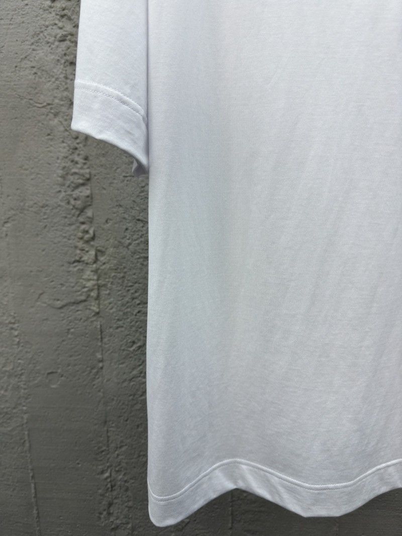 fendi Gourmet Pattern Embroidered Short Sleeve White 5