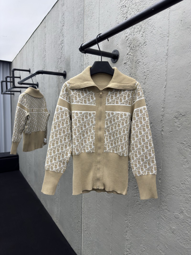 Dior lapel jacquard double face knit jacket 1 2
