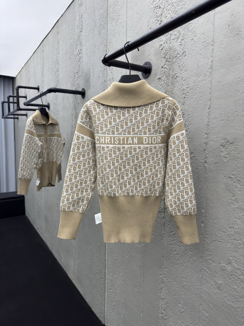Dior lapel jacquard double face knit jacket 1 3