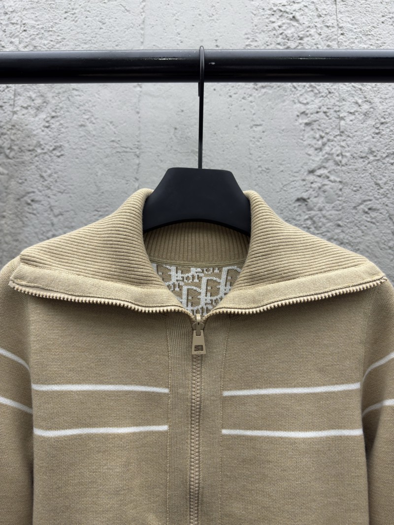 Dior lapel jacquard double face knit jacket 1 4