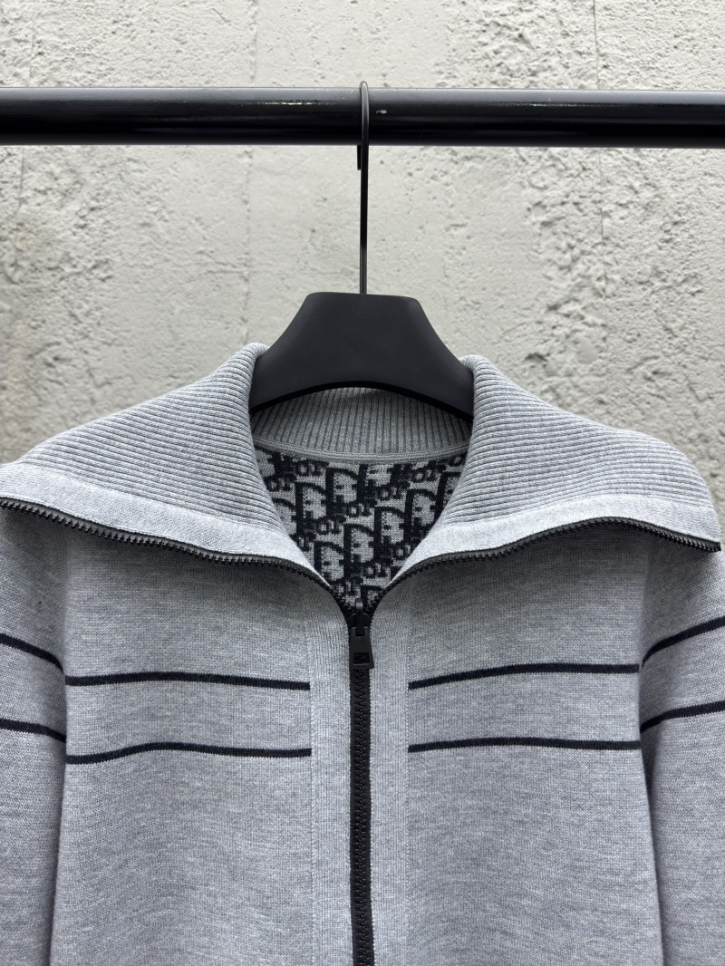 Dior lapel jacquard double face knit jacket 2 4