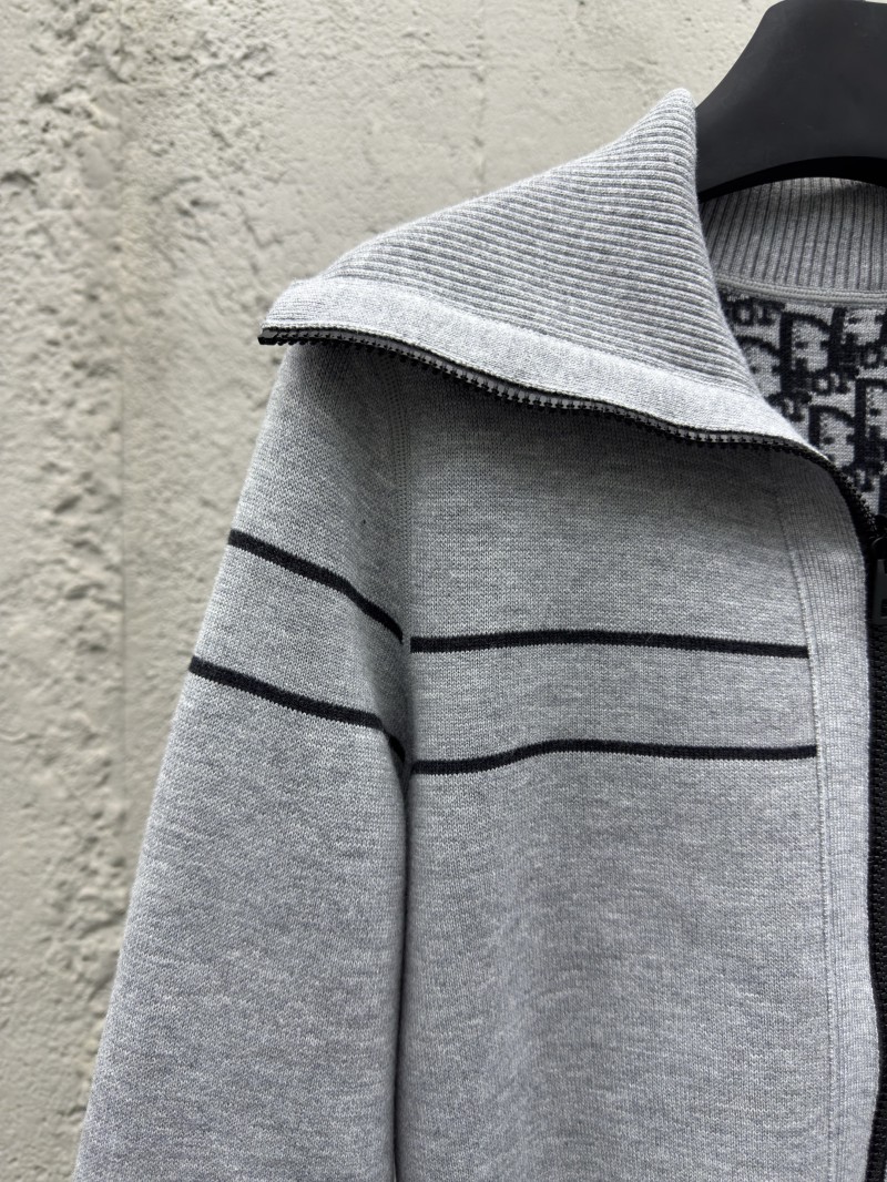 Dior lapel jacquard double face knit jacket 2 5