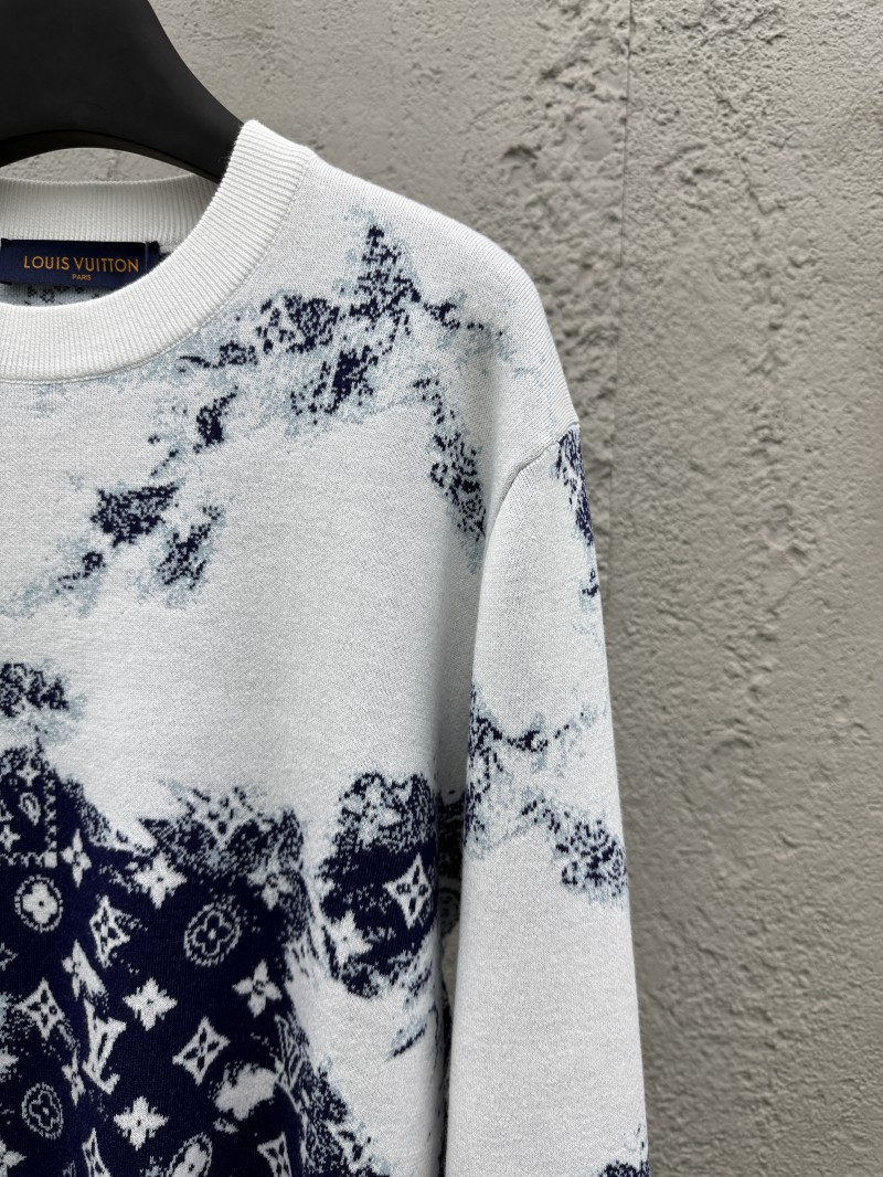 lv blue and white gradient sweater 4