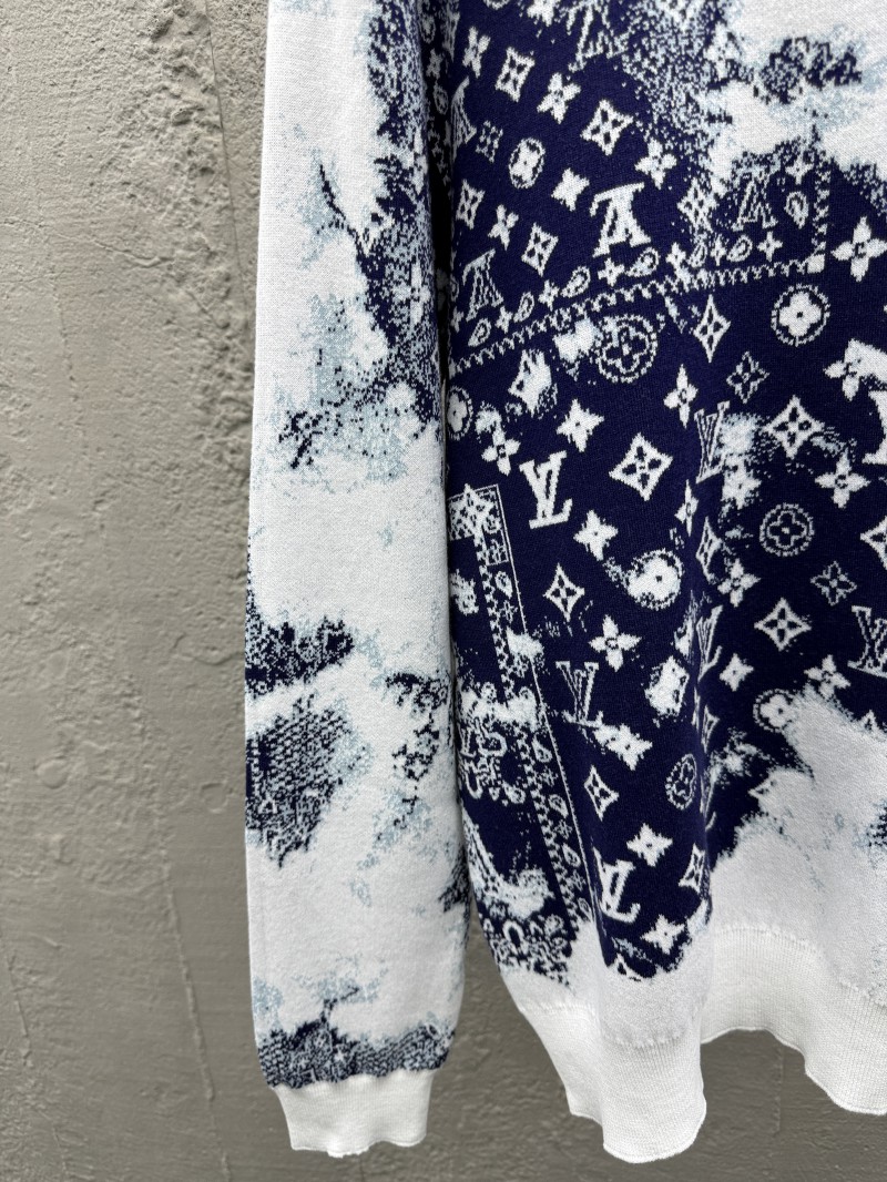 lv blue and white gradient sweater 5