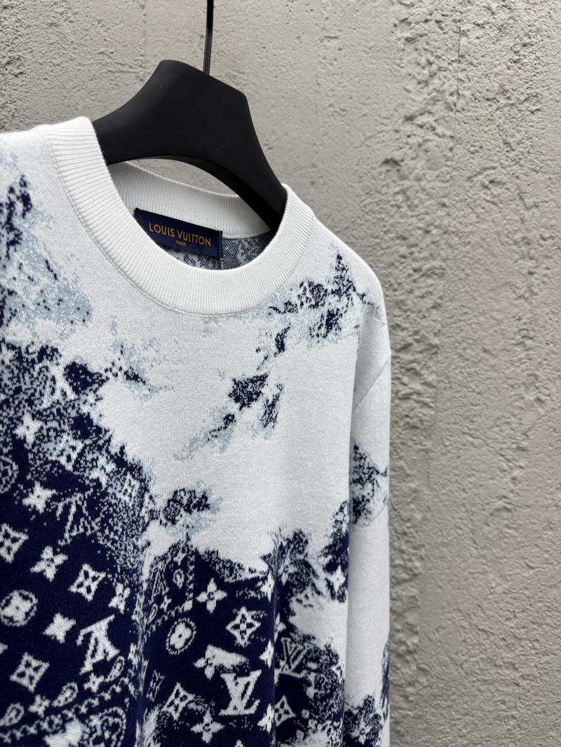 lv blue and white gradient sweater 7