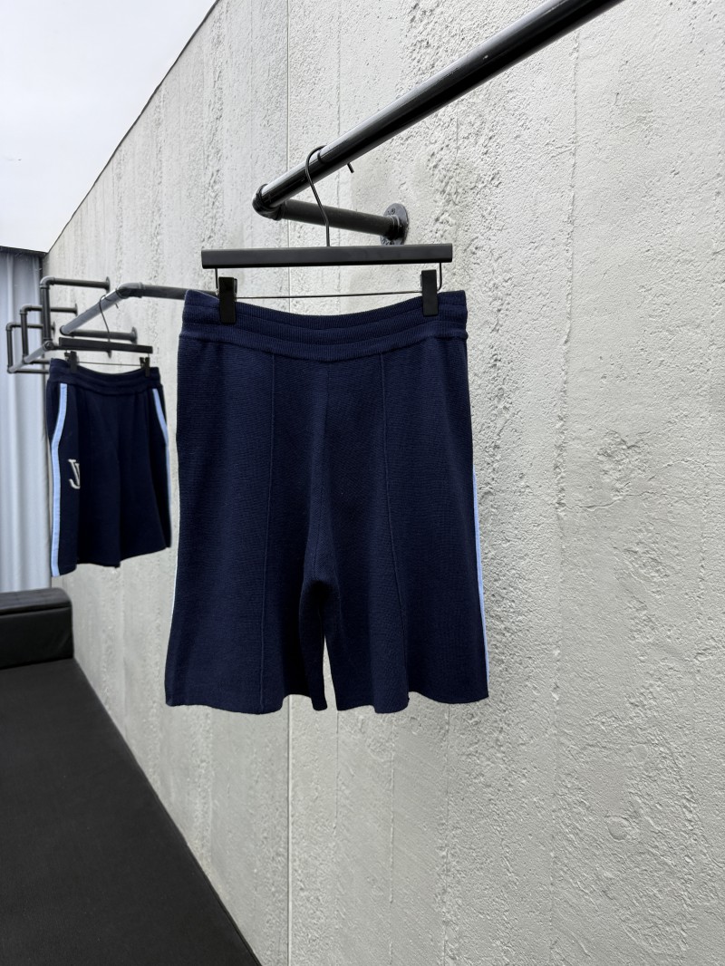 lv logo jacquard line elastic shorts 1