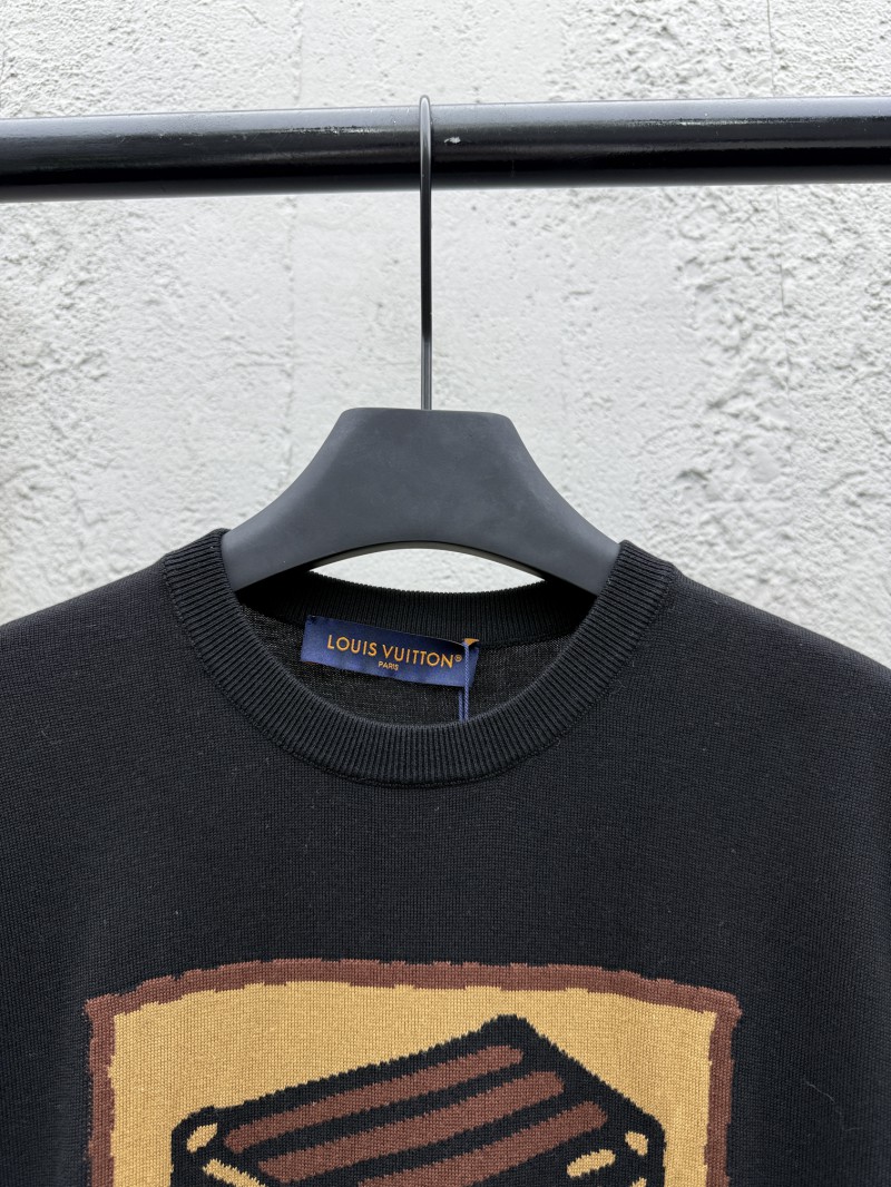 lv letters cartoon print short sleeve t-shirt 1