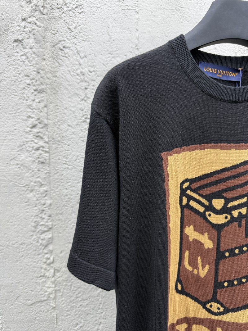 lv letters cartoon print short sleeve t-shirt 2