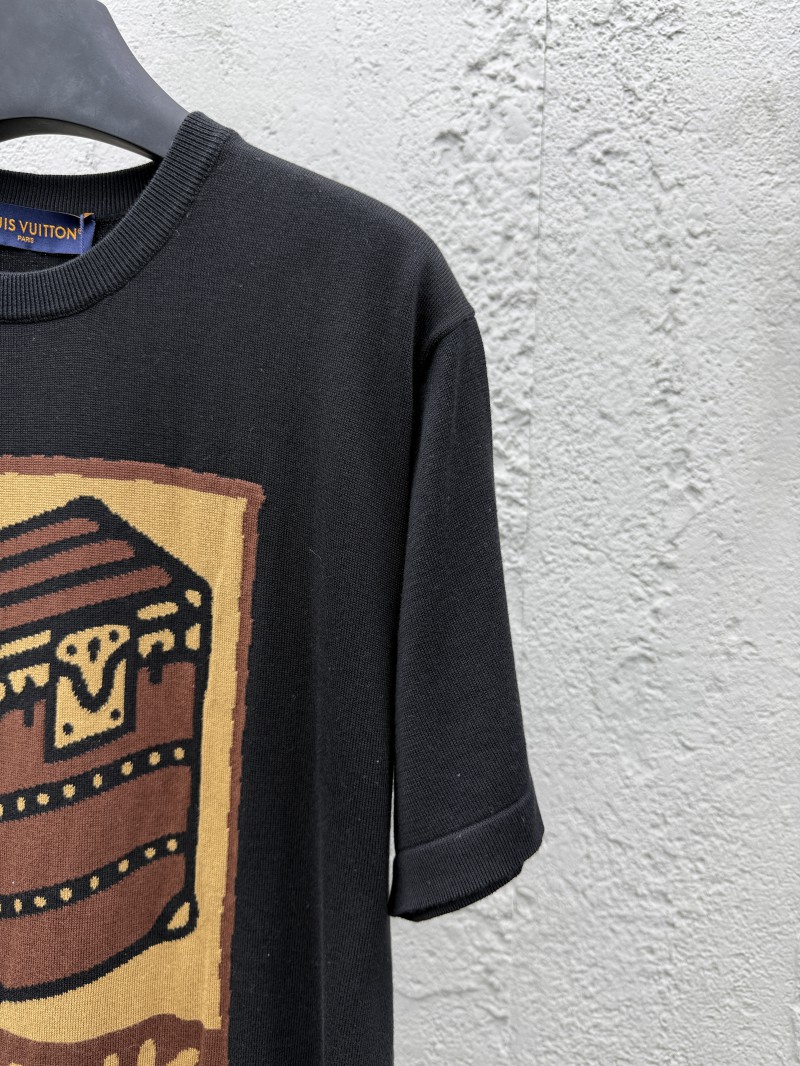 lv letters cartoon print short sleeve t-shirt 3