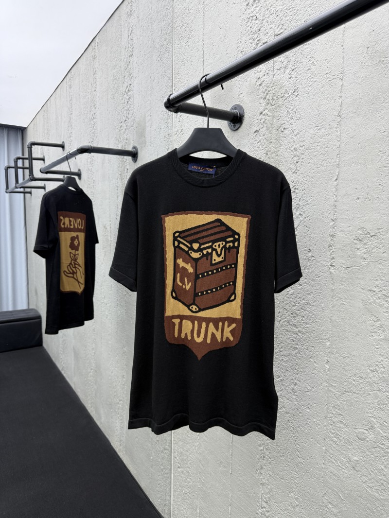 lv letters cartoon print short sleeve t-shirt 4