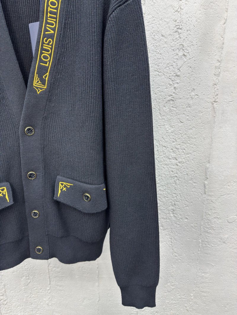 lv gold monogrammed embroidered cardigan 6