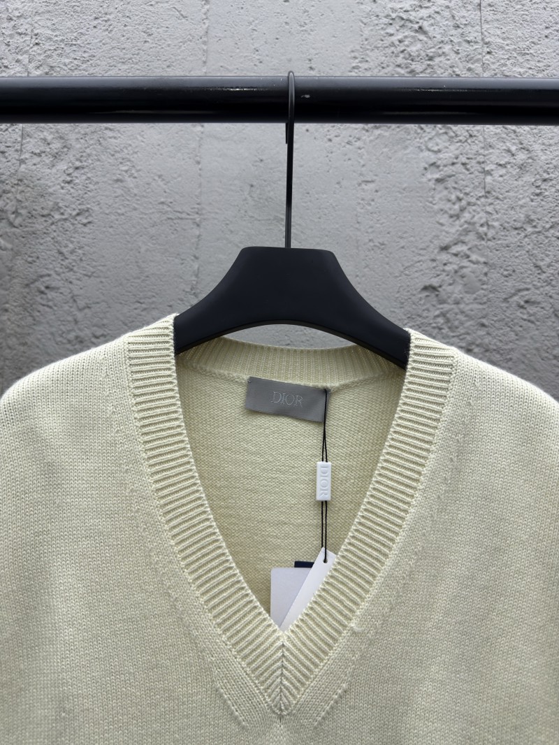 Dior Letter Embroidered Sleeveless Sweater Vest 2