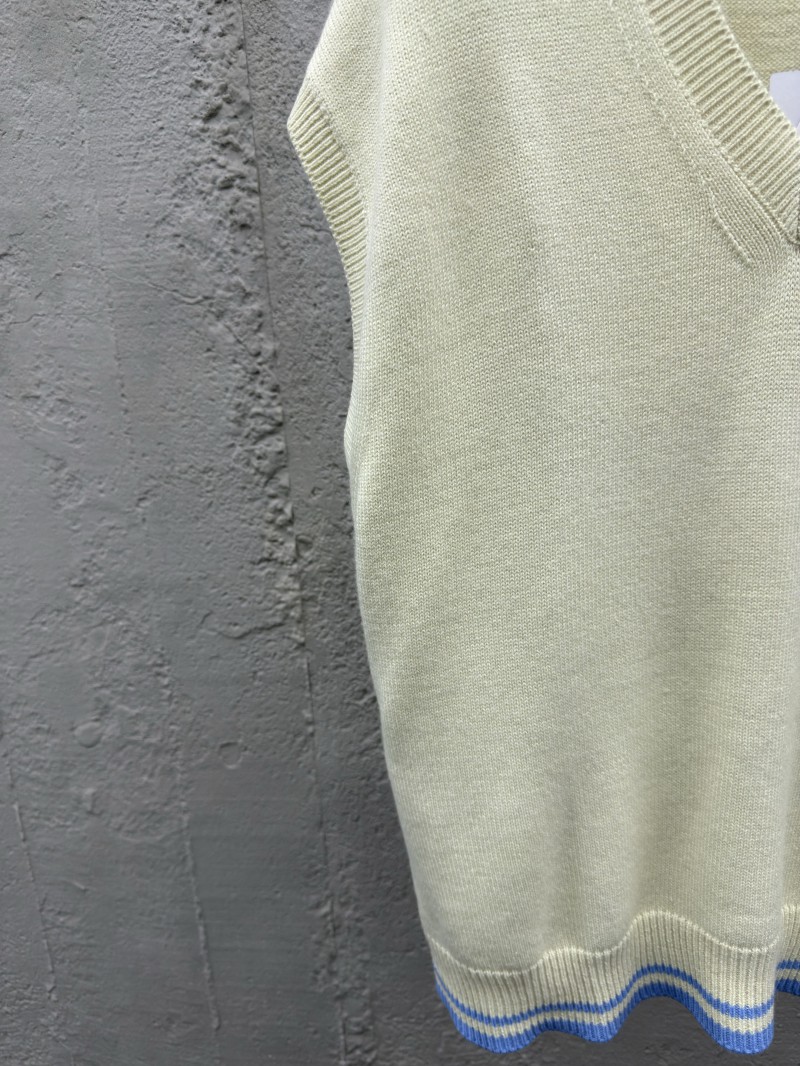 Dior Letter Embroidered Sleeveless Sweater Vest 5
