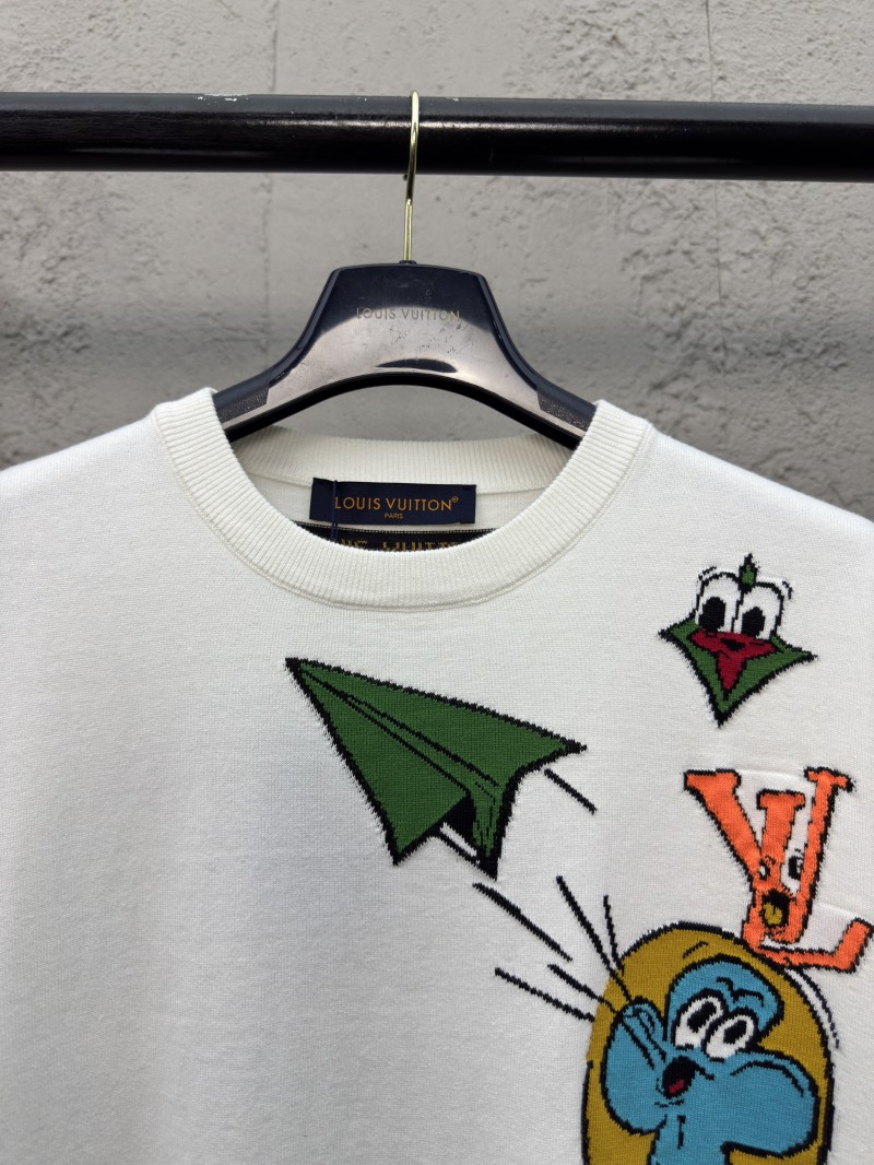 lv wool knit childish paper airplane wool short sleeve 2