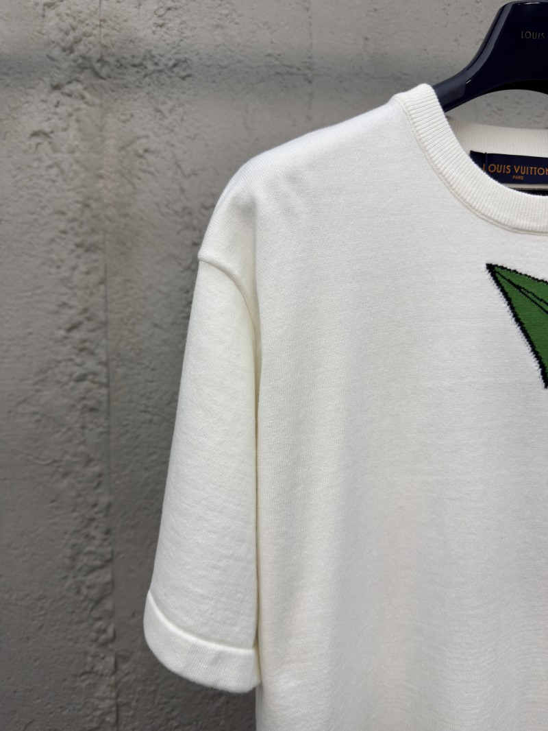 lv wool knit childish paper airplane wool short sleeve 3