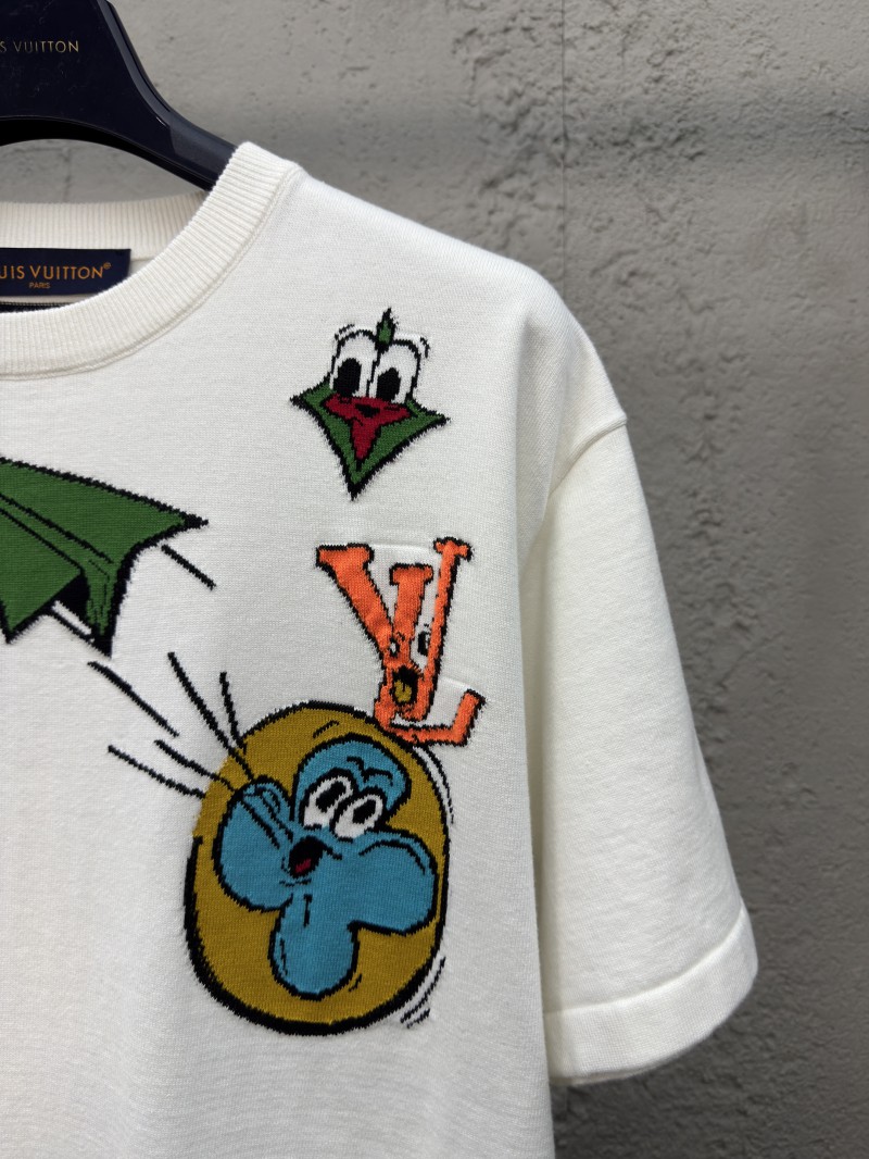 lv wool knit childish paper airplane wool short sleeve 4
