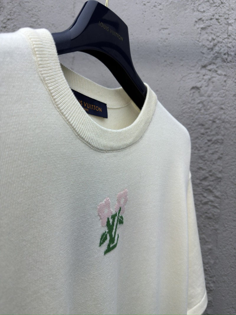 lv floral logo woolen short sleeve 7