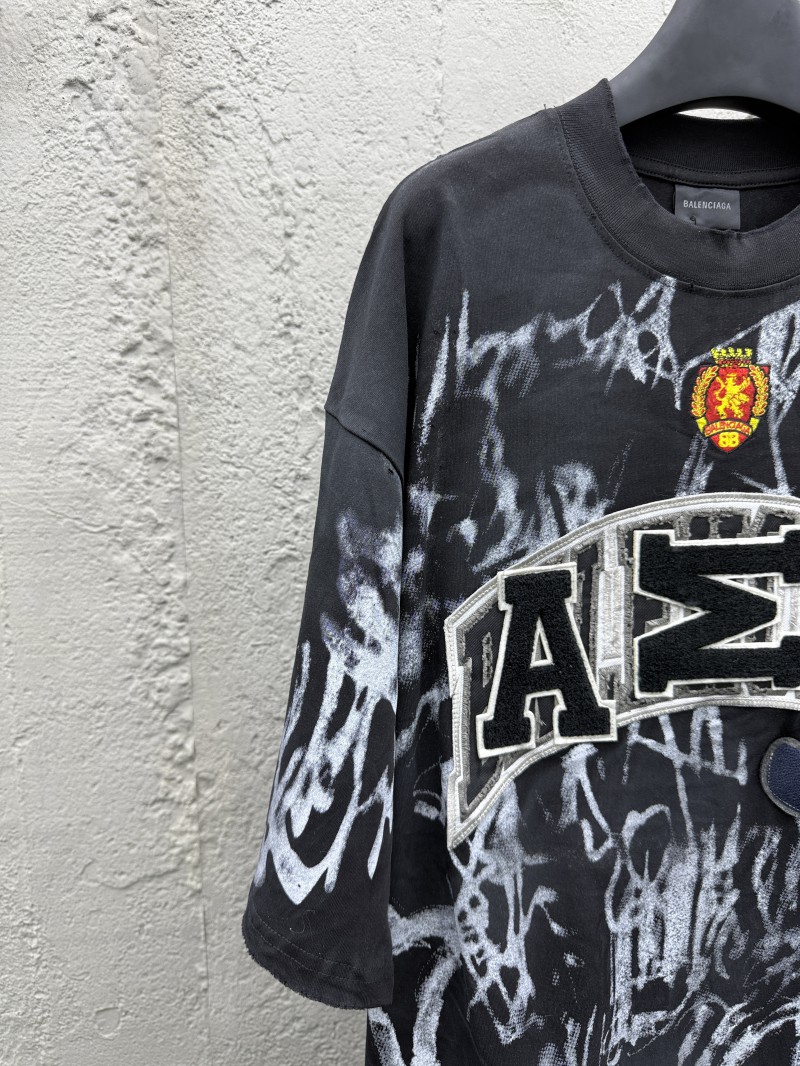Balenciaga Manchester United Cement Graffiti Aged Short Sleeve 1 3