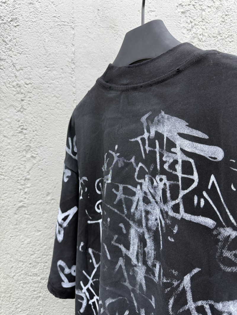 Balenciaga Manchester United Cement Graffiti Aged Short Sleeve 1 8