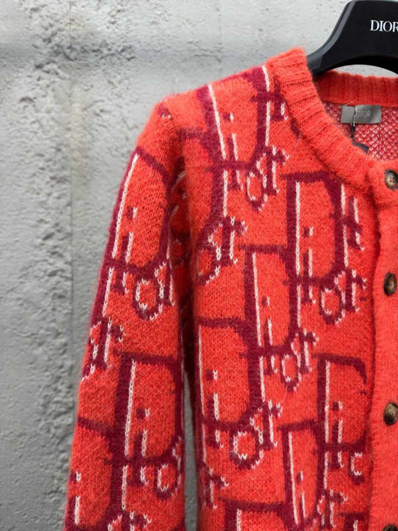 Dior Jacquard Knit Mohair Cardigan 1 3