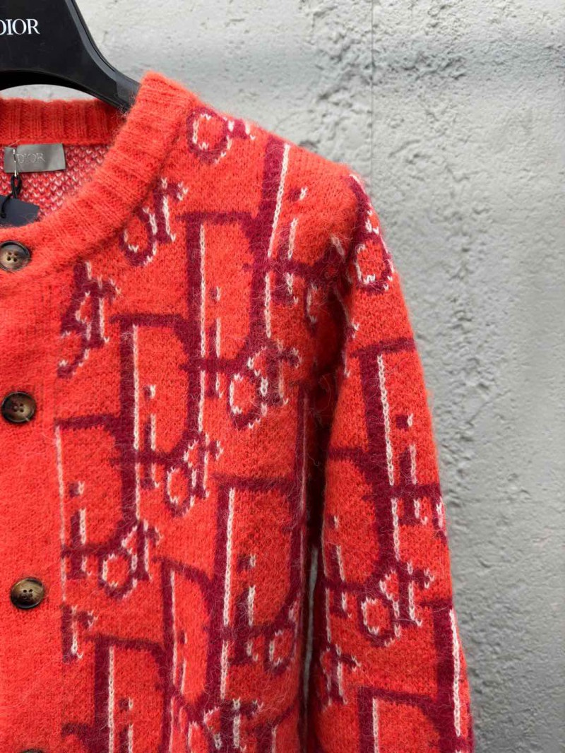 Dior Jacquard Knit Mohair Cardigan 1 4
