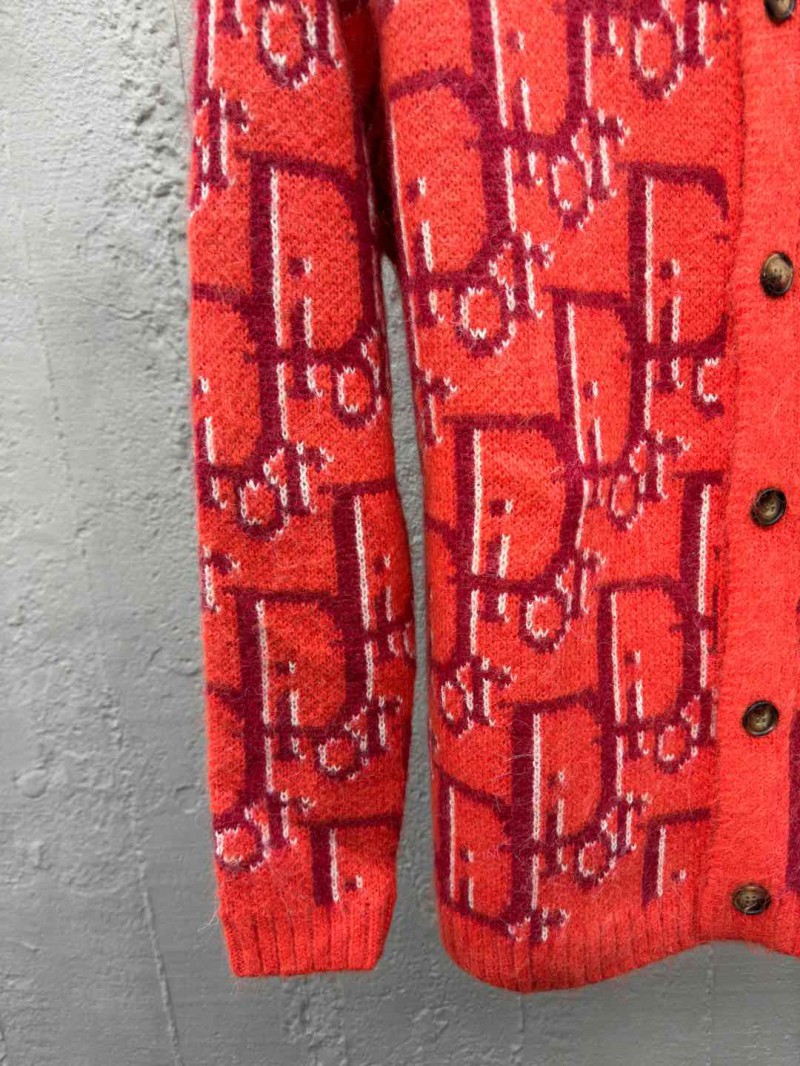 Dior Jacquard Knit Mohair Cardigan 1 5