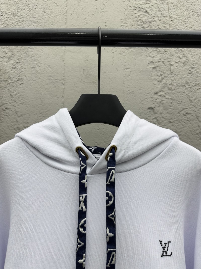 Lv Solid Color Drawstring Hooded Long Sleeve Sweatshirt 1 3