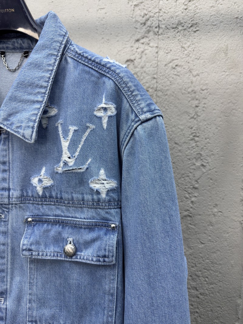 Lv washed and ripped denim jacket 4
