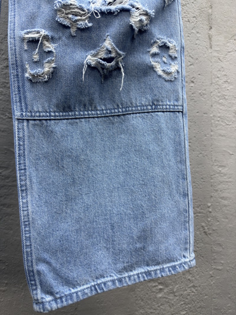 Lv washed and ripped jeans 6