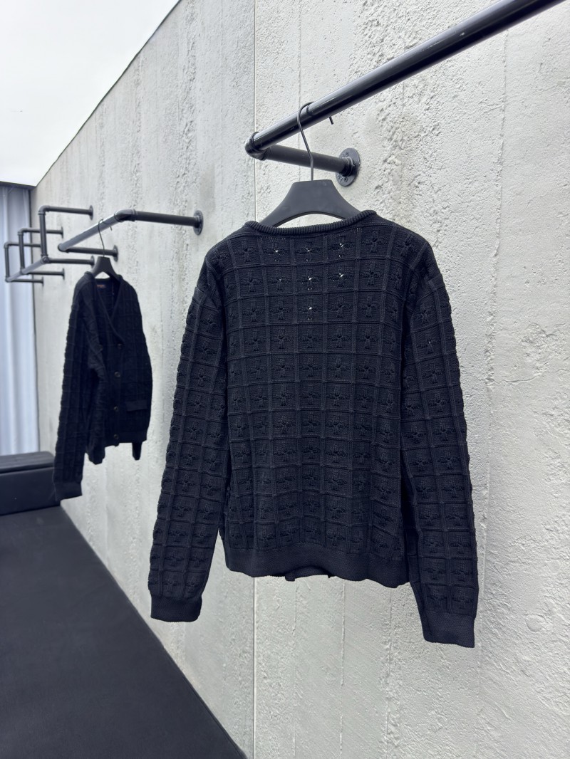 Lv twisted double-breasted knit cardigan 1