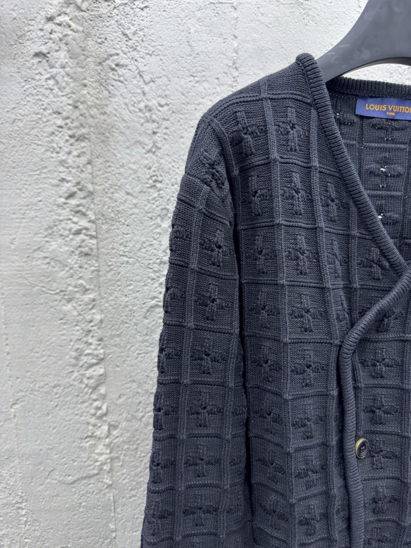 Lv twisted double-breasted knit cardigan 3