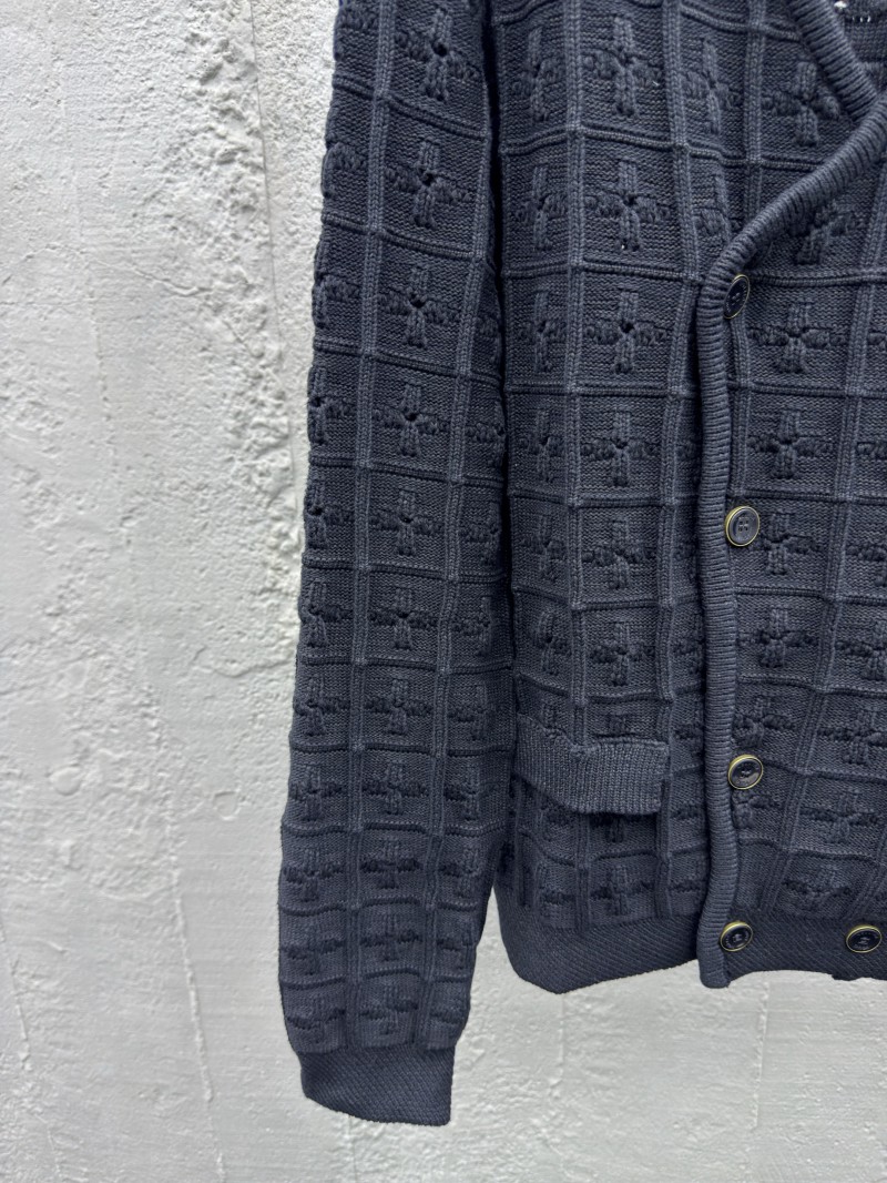Lv twisted double-breasted knit cardigan 5