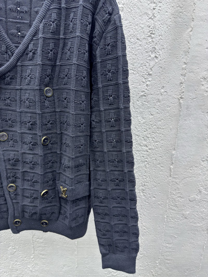 Lv twisted double-breasted knit cardigan 6