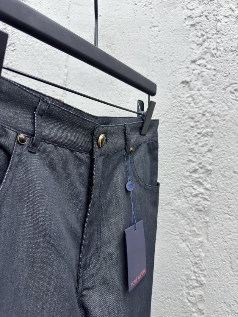 Lv 25Ss new black cotton turn-up shorts 7