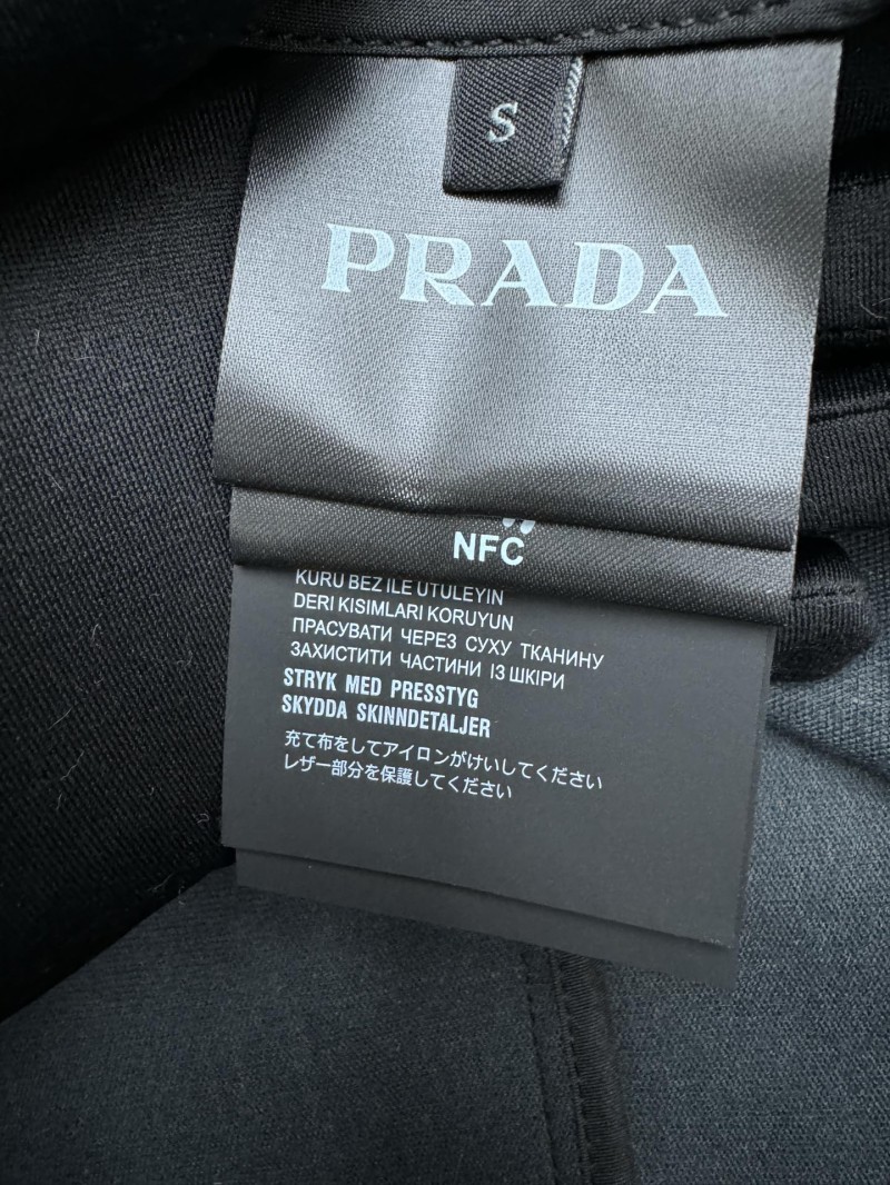 Prada Lambskin Triangle Label Leather Jacket 8