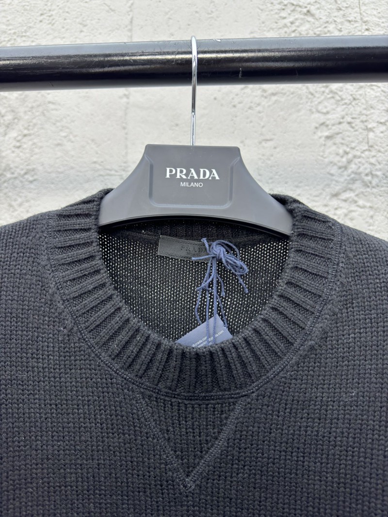 Prada Chest Logo Appliqué Sweater 1 2