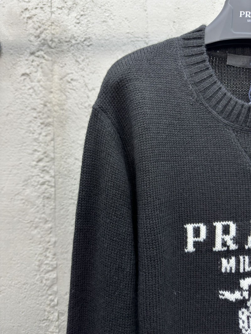 Prada Chest Logo Appliqué Sweater 1 3