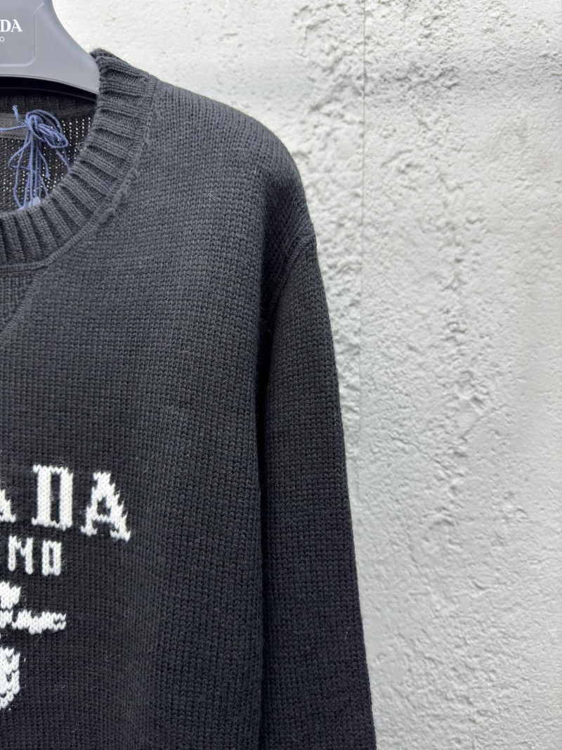 Prada Chest Logo Appliqué Sweater 1 4
