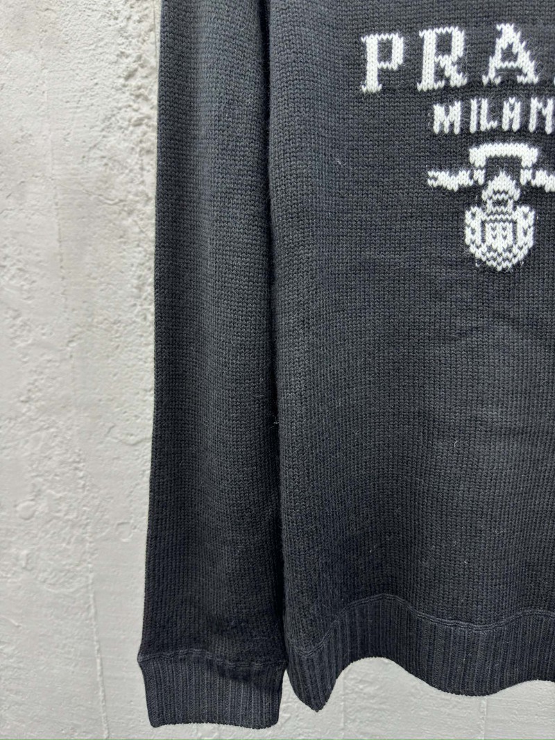 Prada Chest Logo Appliqué Sweater 1 5