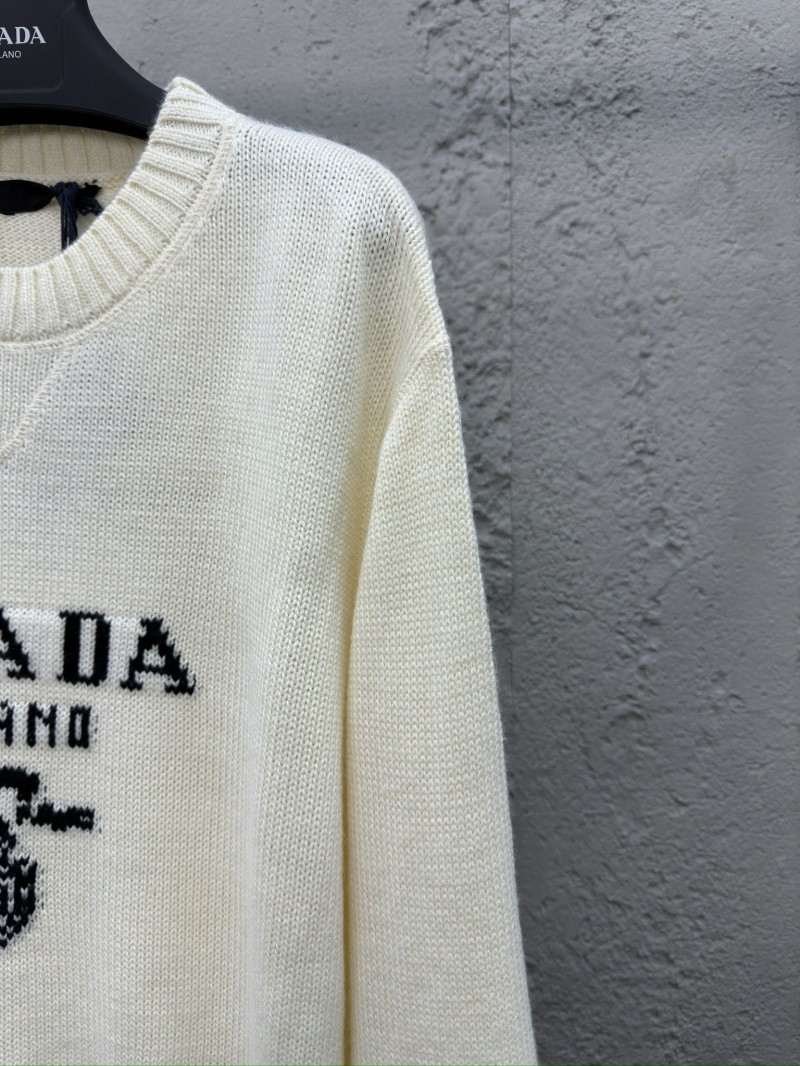 Prada Chest Logo Appliqué Sweater 2 4