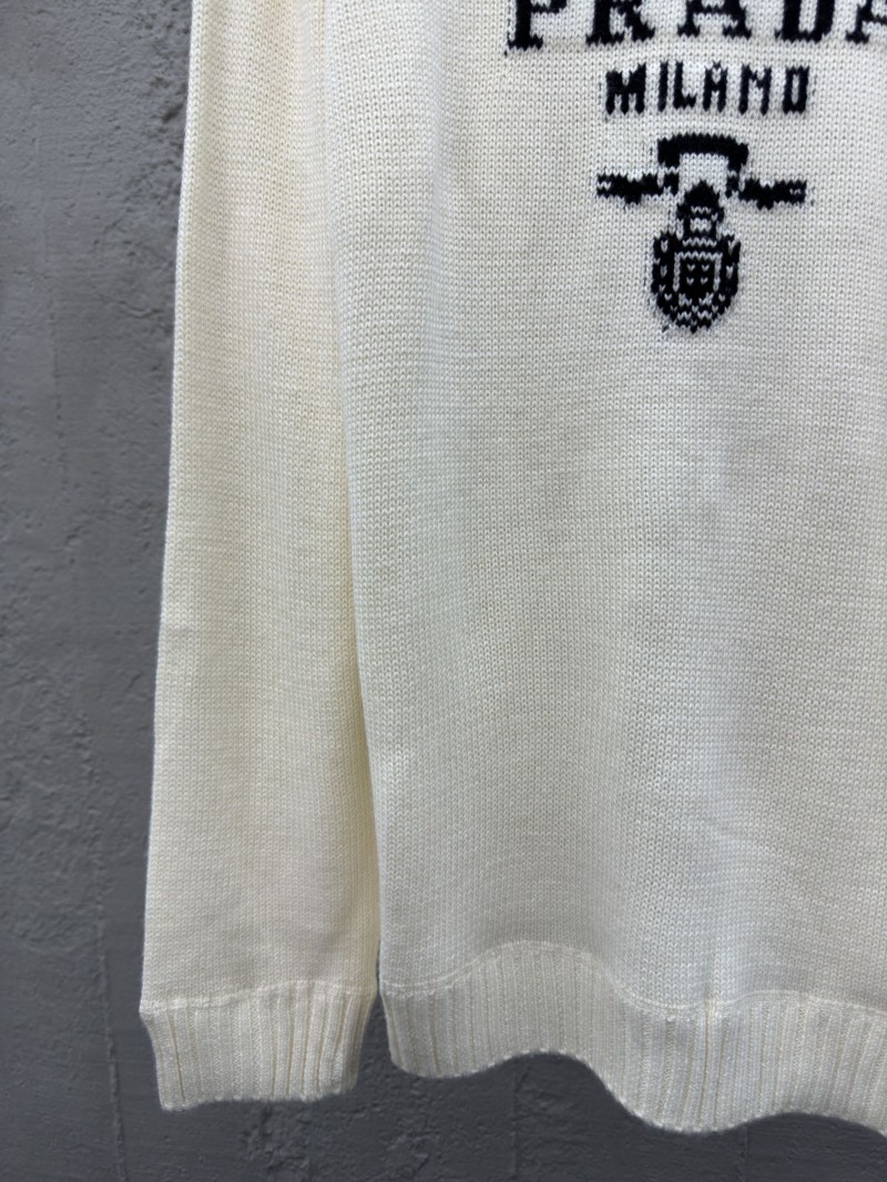 Prada Chest Logo Appliqué Sweater 2 5
