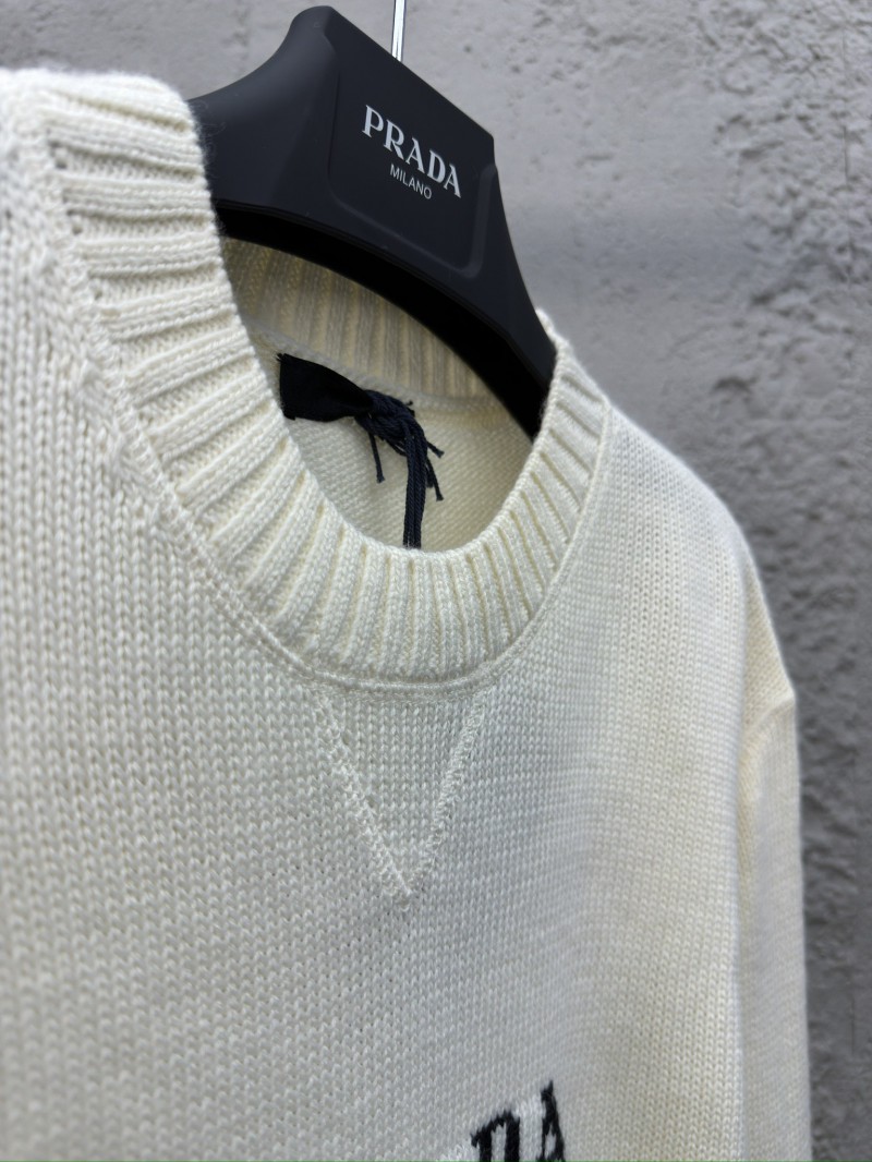 Prada Chest Logo Appliqué Sweater 2 7