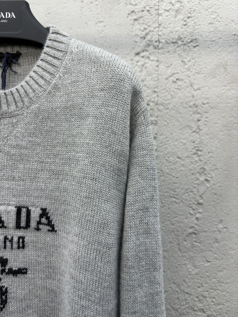 Prada Chest Logo Appliqué Sweater 3 4