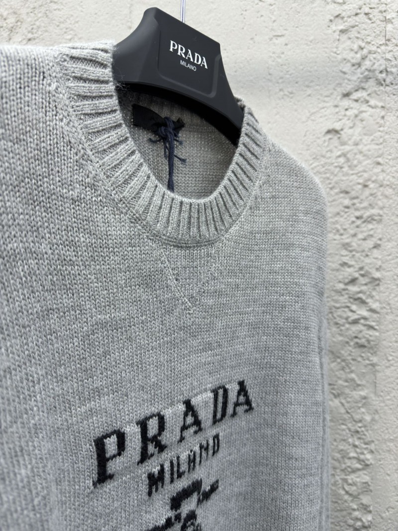 Prada Chest Logo Appliqué Sweater 3 7