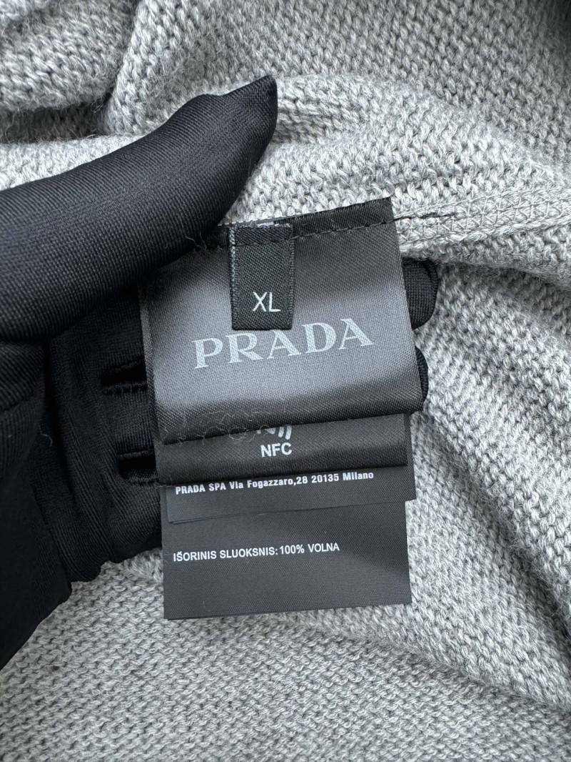 Prada Chest Logo Appliqué Sweater 3 8
