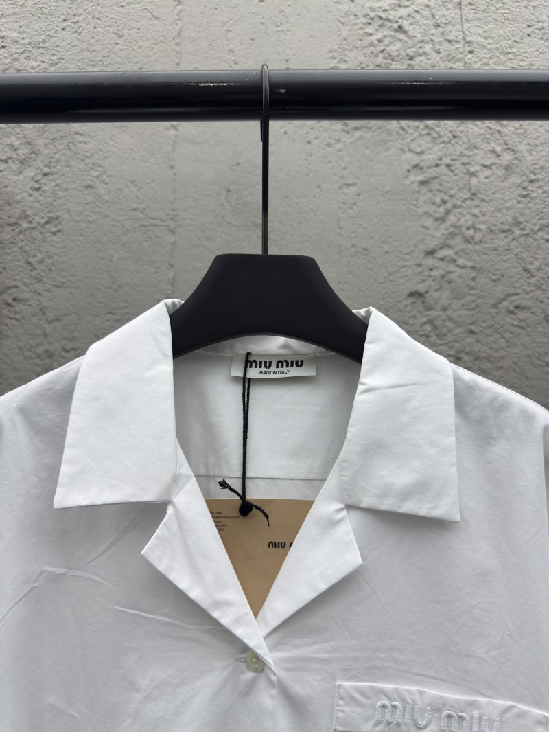 Miu Miu 24SS poplin textured shirt 1 2