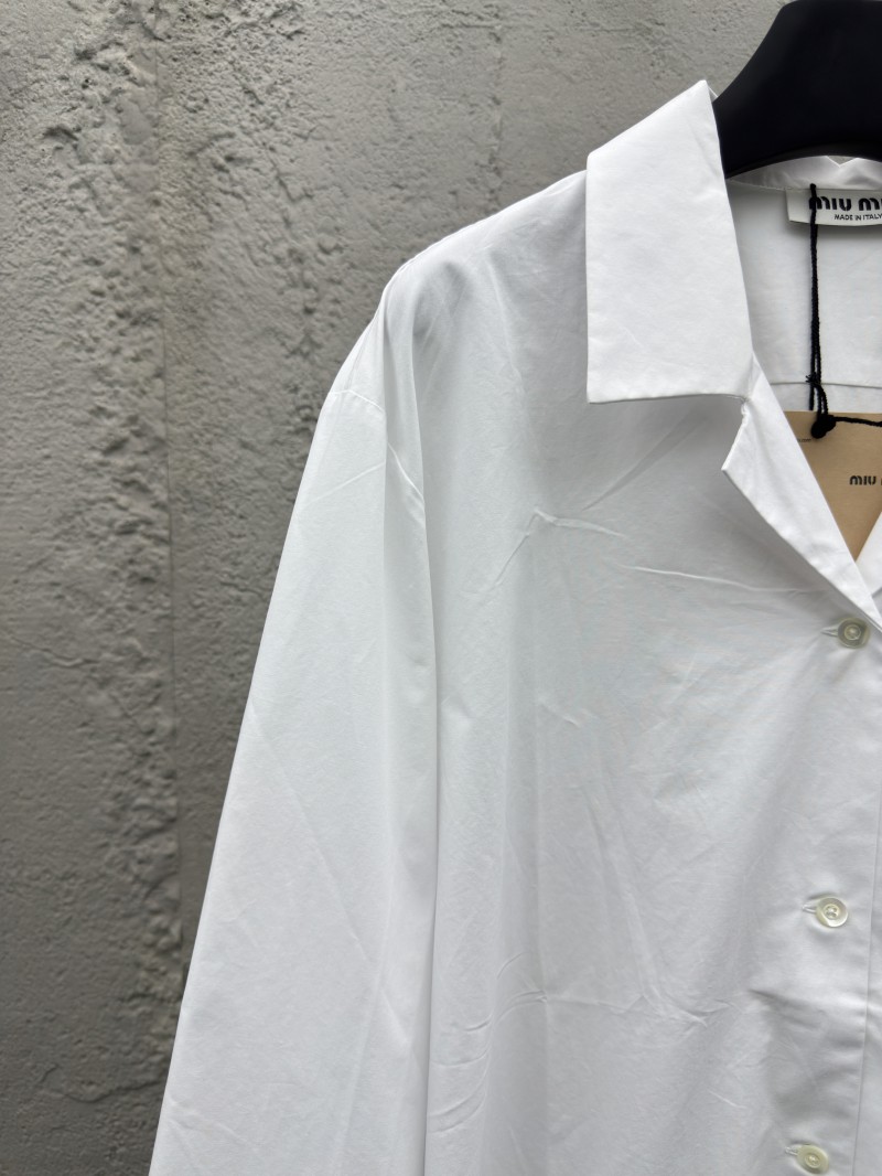 Miu Miu 24SS poplin textured shirt 1 3