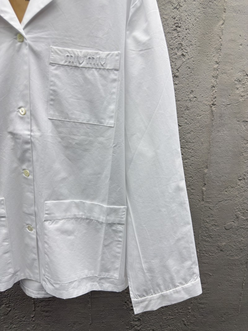 Miu Miu 24SS poplin textured shirt 1 6