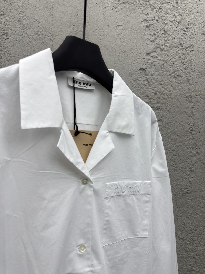 Miu Miu 24SS poplin textured shirt 1 7