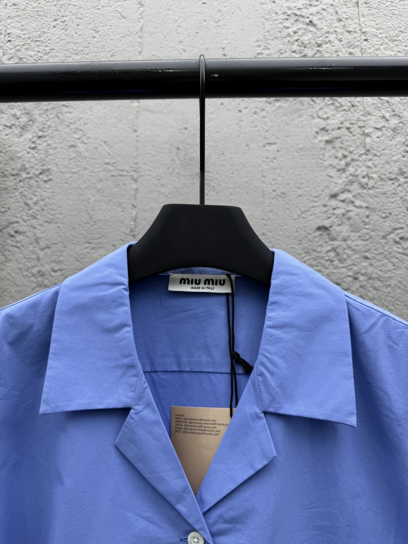 Miu Miu 24SS poplin textured shirt 2 2